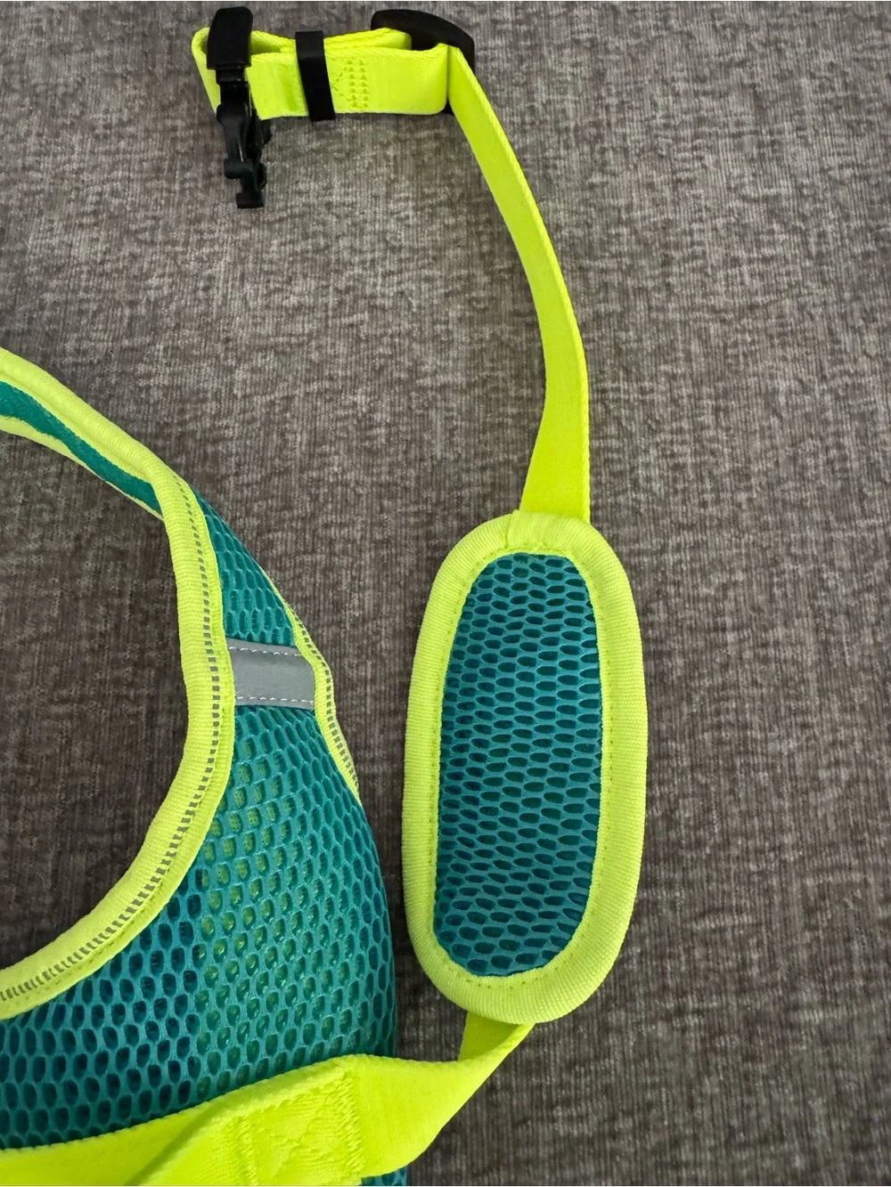 Arcadia Neon Yellow & Teal Mesh Reflective Dog Harness